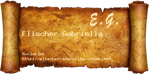 Elischer Gabriella névjegykártya