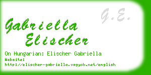 gabriella elischer business card